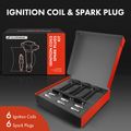 6 Pcs Black Ignition Coil & 6 Pcs IRIDIUM Spark Plug Kit for Dodge Durango Jeep Ram