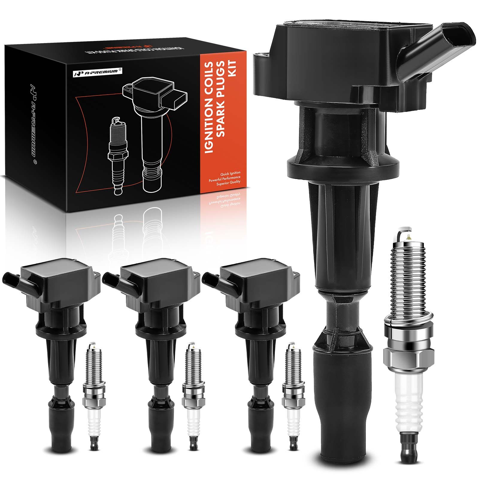 4 Pcs Ignition Coil & IRIDIUM Spark Plug Kits for 2019 Kia Niro