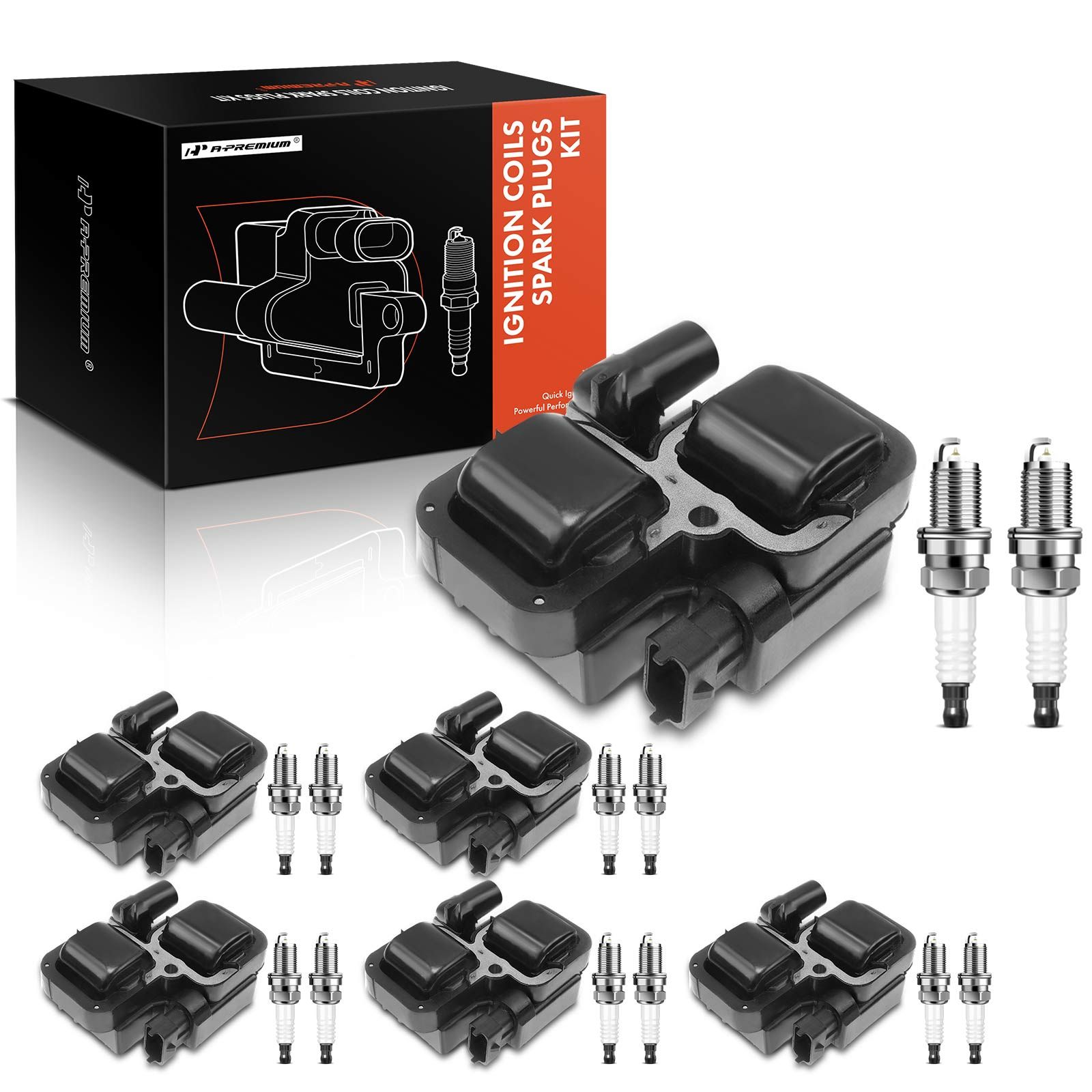 6 Pcs Ignition Coil & 6 Pcs IRIDIUM Spark Plug Kit for 2005 Chrysler Crossfire 3.2L V6