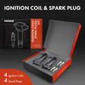 4 Pcs Ignition Coil & IRIDIUM Spark Plug Kits for Toyota 4Runner 2010 L4 2.7L