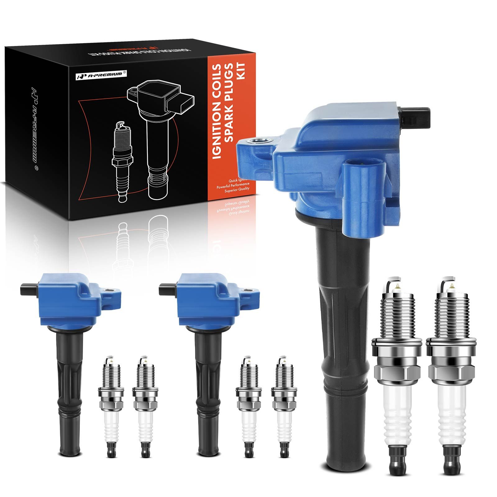 ROADFAR Ignition Coil Coils Pack Iridium Spark Plugs Set Of 6 For Dodge For Durango Journey For Jeep For Grand For Cherokee For Wrangler For Ram