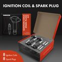 8 Pcs Ignition Coil & IRIDIUM Spark Plug Kits for Ford Mustang 2015-2018
