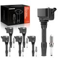 6 Pcs Black Ignition Coil & 6 Pcs IRIDIUM Spark Plug Kit for 2016 Mini Cooper 1.5L l3