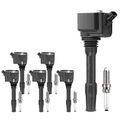 6 Pcs Black Ignition Coil & 6 Pcs IRIDIUM Spark Plug Kit for 2016 Mini Cooper 1.5L l3