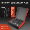 6 Pcs Black Ignition Coil & 6 Pcs IRIDIUM Spark Plug Kit for 2016 Mini Cooper 1.5L l3