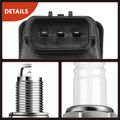 6 Pcs Black Ignition Coil & 6 Pcs IRIDIUM Spark Plug Kit for 1999 INFINITI I30