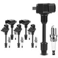 6 Pcs Black Ignition Coil & 6 Pcs IRIDIUM Spark Plug Kit for 1999 INFINITI I30