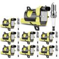 8 Pcs Yellow Ignition Coil & 8 Pcs IRIDIUM Spark Plug Kit for 2003 Chevrolet Silverado 3500 6.0L V8