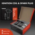 8 Pcs Ignition Coil & IRIDIUM Spark Plug Kits for Audi A6 Quattro VW Golf