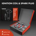 4 Pcs Ignition Coil & IRIDIUM Spark Plug Kits for Mitsubishi Outlander Lancer