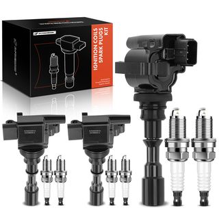 3 Pcs Black Ignition Coil & 6 Pcs IRIDIUM Spark Plug Kit for Kia Sorento LX EX V6 3.5L