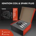 1 Pc Black Ignition Coil & 4 Pcs IRIDIUM Spark Plug Kit for 2006 Subaru Forester