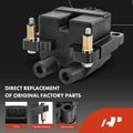 1 Pc Black Ignition Coil & 4 Pcs IRIDIUM Spark Plug Kit for 2005 Subaru Legacy 2.5L H4