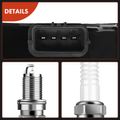 1 Pc Black Ignition Coil & 4 Pcs IRIDIUM Spark Plug Kit for 2006 Subaru Forester