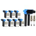 8 Pcs Ignition Coils & 16 Pcs Double Iridium Spark Plug Kits for Ram 1500 3500