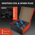 8 Pcs Ignition Coils & 8 Pcs Platinum Spark Plug Kits for Ford F-150