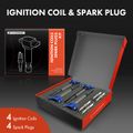 4 Pcs Ignition Coils & 4 Pcs Iridium & Platinum Spark Plug Kits for Toyota Corolla 09-17