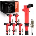 6 Pcs Ignition Coils & 6 Pcs Double Iridium Spark Plug Kits for Jeep