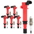 6 Pcs Ignition Coils & 6 Pcs Double Iridium Spark Plug Kits for Jeep