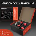 8 Pcs Ignition Coils & 8 Pcs Platinum Spark Plug Kits for Ford F-150 Expedition