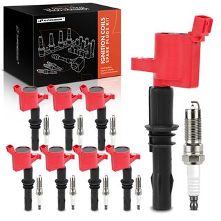 8 Pcs Ignition Coils & 8 Pcs Iridium & Platinum Spark Plug Kits for Ford Explorer