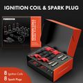 8 Pcs Ignition Coils & 8 Pcs Iridium & Platinum Spark Plug Kits for Ford Explorer