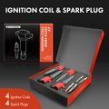 4 Pcs Ignition Coils & 4 Pcs Double Iridium Spark Plug Kits for Ford C-Max Mercury Lincoln