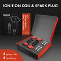 4 Pcs Ignition Coils & 4 Pcs Iridium & Platinum Spark Plug Kits for Ford Explorer