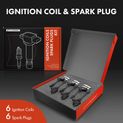6 Pcs Ignition Coil & IRIDIUM Spark Plug Kits for INFINITI I30 Nissan Maxima