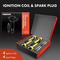 4 Pcs Ignition Coils & 4 Pcs Double Iridium Spark Plug Kits for Dodge Journey Jeep Chrysler