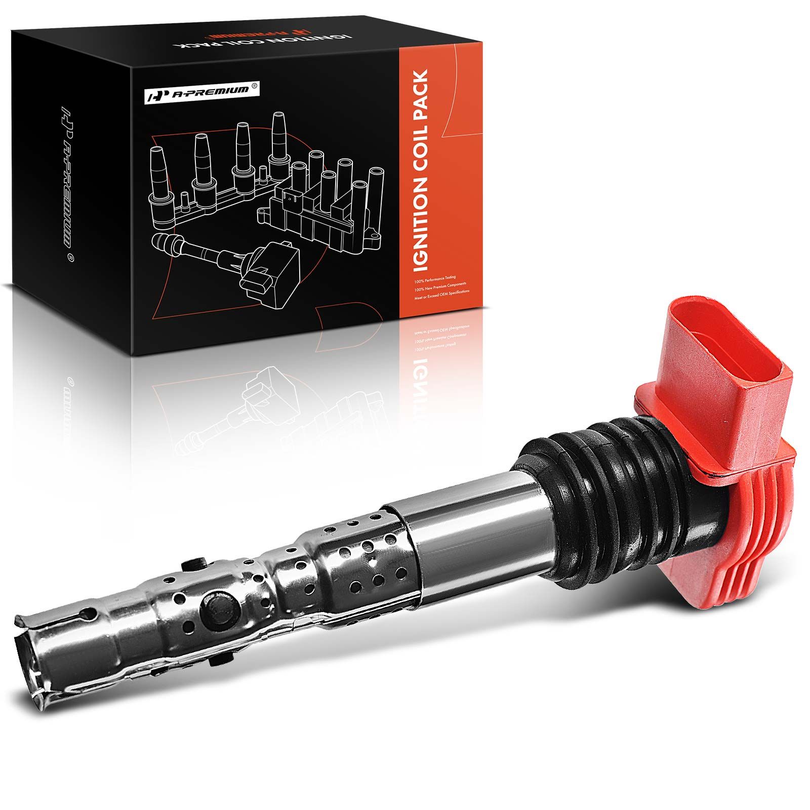 4-Pack Ignition Coils For 2002-2004 Audi A4/A6 V6 3.0L - Coil On Plug, 1-Year Warranty