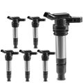 6 Pcs Ignition Coils with 4 Pins for 2009 Volvo XC70 3.2L l6