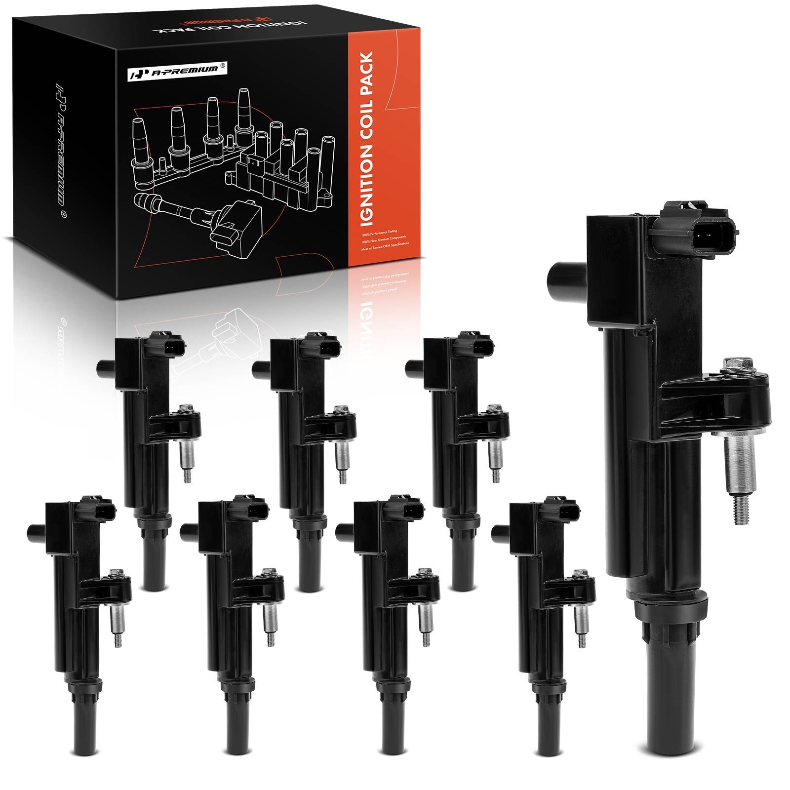 8 Pcs Ignition Coils with 2 Pins for Dodge Durango Ram 1500 Grand Cherokee