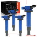 4 Pcs Blue Ignition Coils for Toyota Camry 2002-2011 RAV4 2001-2008 Corolla Lexus