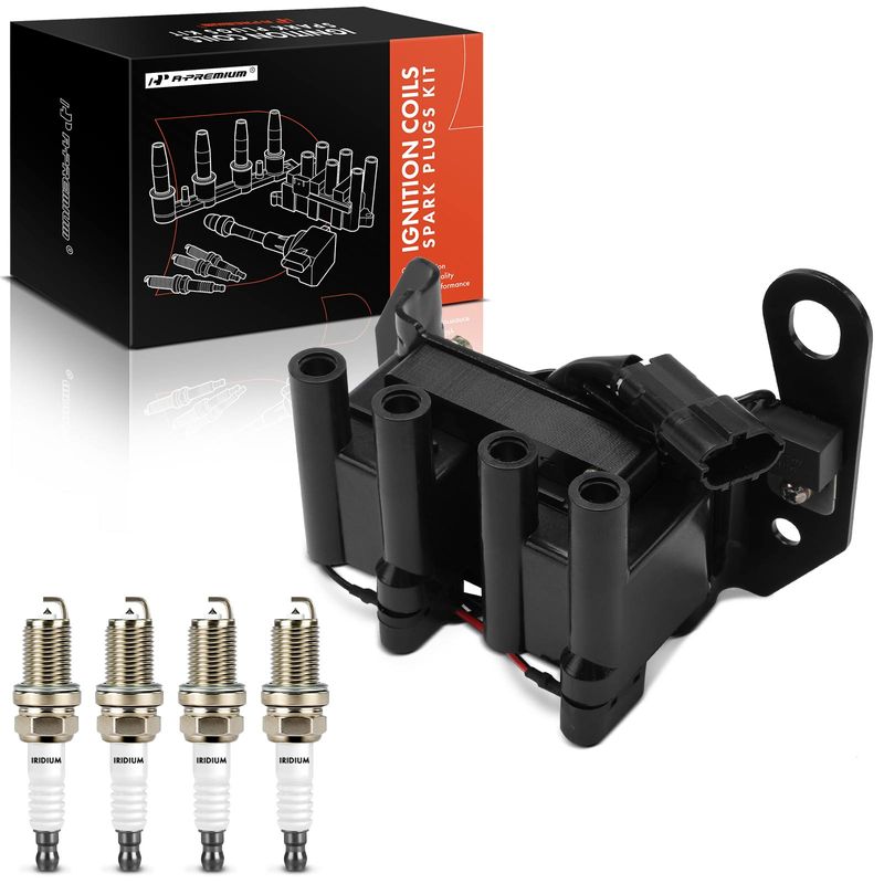 A-Premium  ignition coil &  spark plug kit for 1997 Hyundai Accent