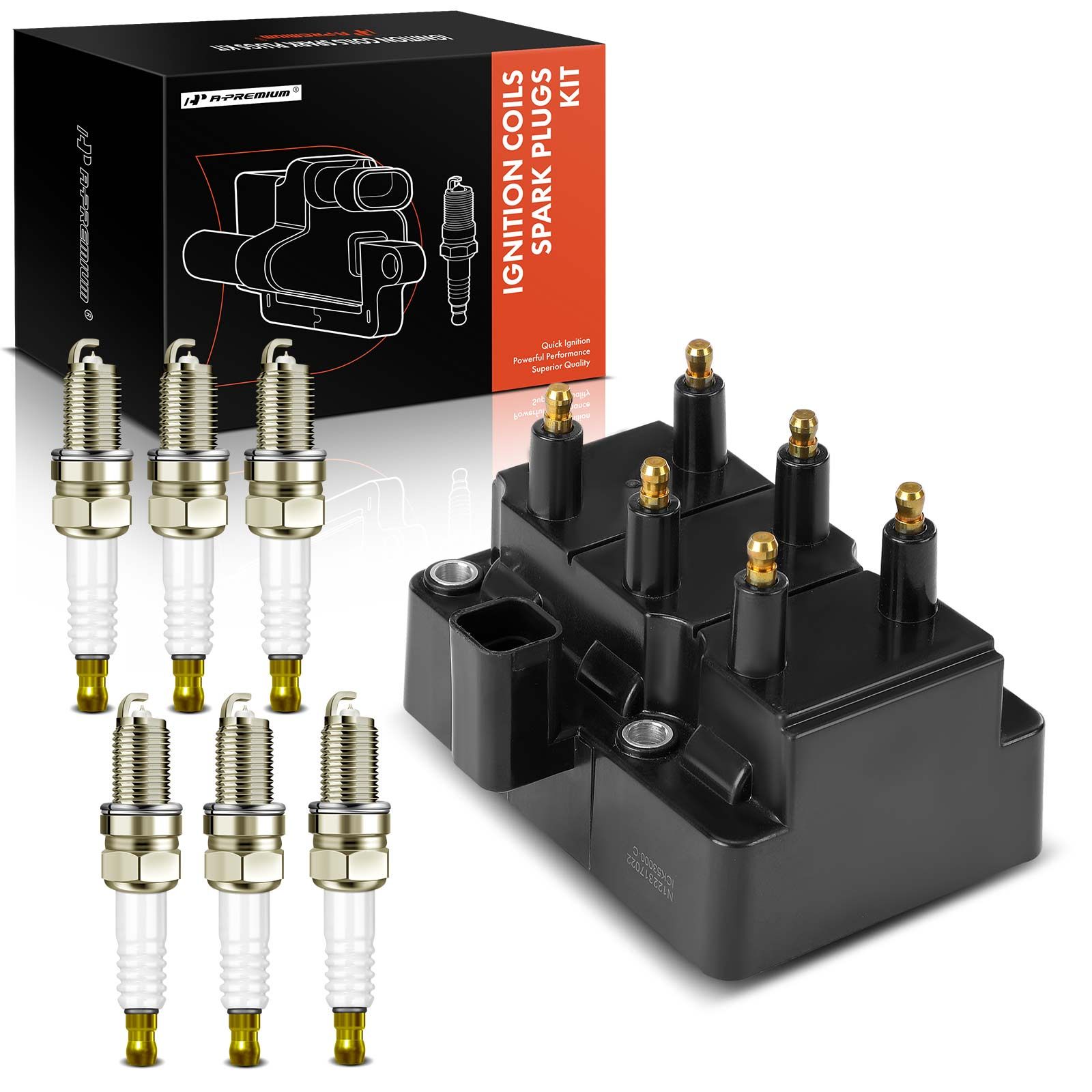 A-Premium  ignition coil &  spark plug kit for 1992 Plymouth Grand Voyager 3.3L V6