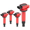 4 Pcs Red Ignition Coils for Toyota Prius 2001-2009 Echo Yaris Scion xA xB L4 1.5L