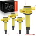 4 Pcs Yellow Ignition Coils for Toyota Prius 01-09 Echo Yaris Scion xA xB L4 1.5L