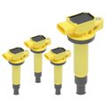 4 Pcs Yellow Ignition Coils for Toyota Prius 01-09 Echo Yaris Scion xA xB L4 1.5L