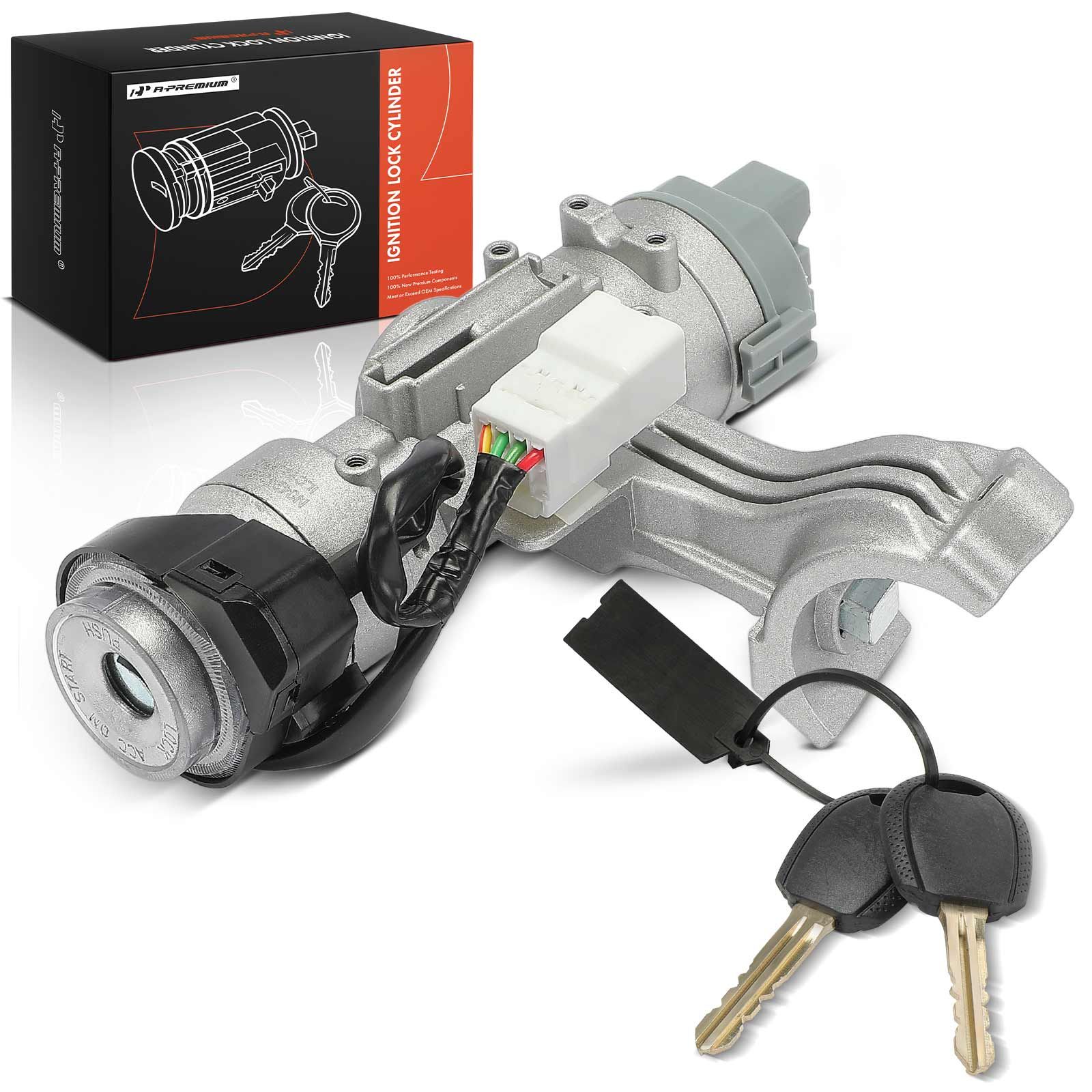 Ignition Lock Cylinder Zamak 5 with Switch & 2 Keys for Kia Rio 07-08 with Automatic Transmission