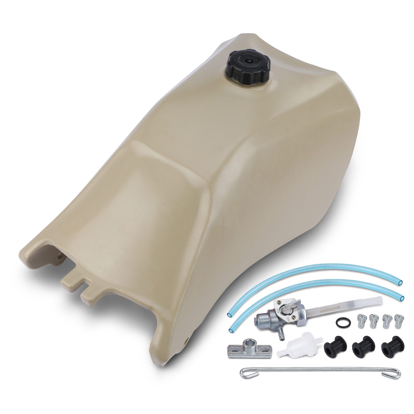 Beige Fuel Tank with Cap & Fuel Petcock for Honda FourTrax 300 TRX300 2x4 93-00