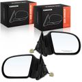 2 Pcs Driver & Passenger Black Textured Mirror with Power Glass Adjust for Chevy Blazer S10 GMC Sonoma