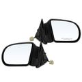 2 Pcs Driver & Passenger Black Textured Mirror with Power Glass Adjust for Chevy Blazer S10 GMC Sonoma