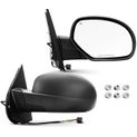 2 Pcs Textured Black Powered Heated Mirror Assembly for Chevy Silverado 1500 07-13 GMC