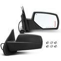 2 Pcs Textured Black Powered Heated Mirror Assembly for Chevy Silverado 1500 14-18 without Turn Signal