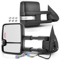 2 Pcs Chrome Powered Heated Towing Mirror Assembly for Chevy Silverado 1500 03-06 GMC Sierra