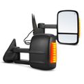 2 Pcs Textured Black Powered Heated Towing Mirror Assembly for Chevy Silverado GMC Sierra 99-02