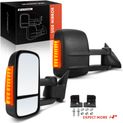 2 Pcs Textured Black Powered Towing Mirror Assembly for Chevy Tahoe 95-00 K series