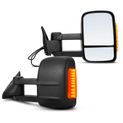 2 Pcs Textured Black Powered Towing Mirror Assembly for Chevy Tahoe 95-00 K series