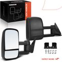 2 Pcs Textured Black Manual Towing Mirror Assembly for Chevy Tahoe 95-00 K series